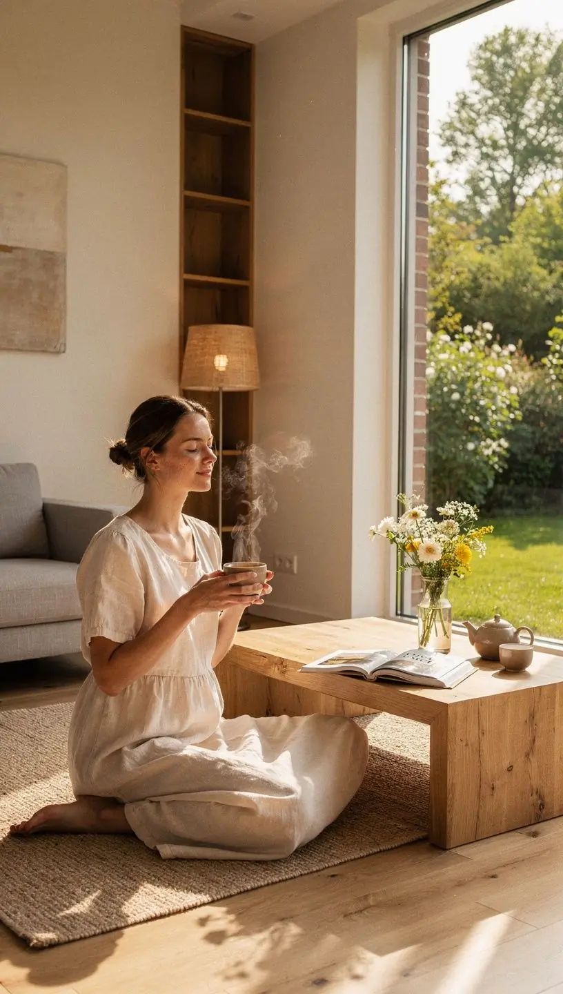 Žmogaus ranka pilanti karštą arbatą į puodelį, iliustruojanti kasdienės arbatos vartojimo momentą ir komforto svarbą.